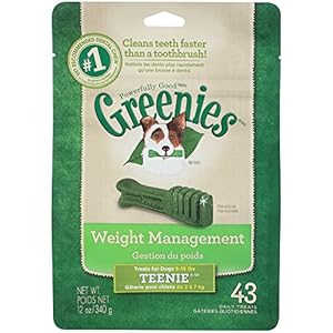 GREENIES Weight Management Dental Chews TEENIE Dog Treats - 12 oz. 43 Count