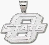 Oklahoma State Cowboys Giant 1 7/8 W x 1 1/4 H O State Pendant - Sterling Silver Jewelry