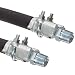 Goodyear EP Flexsteel 250 Steam Black Rubber Steam Hose Assembly, Male NPT, 2 Bolt Couplings, 250 PSI Max Pressure