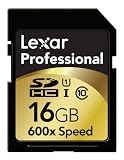 Lexar Professional 16GB Class 10 UHS-1 600X 90MB/s High Speed SDHC Memory Card