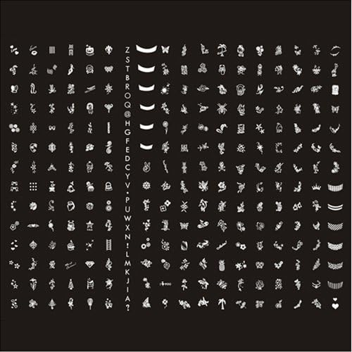 Pretty Nail Art Stamps Simple Print Plate Stamper Transfer Kit-model A