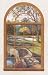 Trompe L' Oeil GOLF COURSE window WALL MURAL wallpaper study den office accent Home Decor