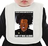 Aliens Did My Hair ネクタイを有する有機ビブ Medium