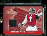 2005 Fleer Ultra Michael Vick TD Kings Game-Worn Jersey Atlanta Falcons Football Card - Mint Condition - Shipped In Protective Display Case
