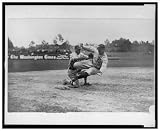 Historic Print (L): [Washington third baseman kicked as he applies tag to sliding Detroit ball player]