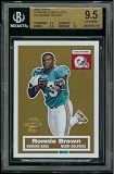 2005 Topps Ronnie Brown Miami Dolphins Football Rookie Card #14- BGS GRADED 9.5 GEM MINT !!