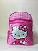 Sanrio Hello Kitty Large Backpack with Silky Pink Theme and HSM Hat and Gloves Set