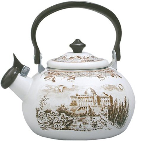 Johnson Brothers Historic America 2-1/2-Quart Enamel-on-Steel Whistling Tea Kettle Johnson Brothers Historic America 2-1/2-Quart Enamel-on-Steel Whistling Tea Kettle