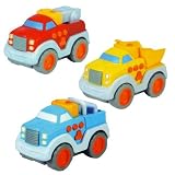 Navy Star Mini Truck Set: Fire Truck, Dump Truck, Tow Truck