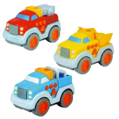 Navy Star Mini Truck Set: Fire Truck, Dump Truck, Tow Truck