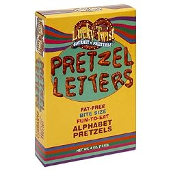 Sunflower Food and Spice Co, Pretzel Letters, 4-Ounce Boxes (Pack of 36)