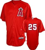 Peter Bourjos Jersey: Adult Majestic Scarlet Authentic Cool Base&Atilde;&cent;&acirc;��&Acirc;&cent; Batting Practice Los Angeles Angels of Anaheim Jersey