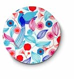 Citta Design 'Tokyo Pheasant' Round Placemats, Set of Four High Grade Polymer Placemats, 13-inch Diameter