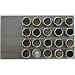 Lipper International SOHO 20-Piece Large Board Magnetic Spice Rack with Tins, Stainless Steel