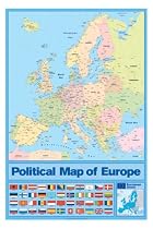 HUGE LAMINATED / ENCAPSULATED Map Of Europe POSTER