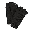 Men's Fingerless Glove - Ebony