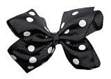 A Girl Company Black Polka Dot Hair Bow for Baby and Girl