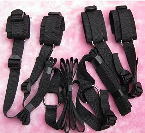 Adjustable Secret Under the bed System Restraint tool Set Bondage Nylon cuffs