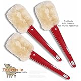 The LITTLE Woolie VALUE 3-Pack - Faux Finish Paint Technique Pad Edger 100% Sheepskin Pad by The Woolie
