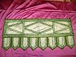 Free Ship Olive Green Silver Beads Sari Toran Wall Tapestry Topper Valance