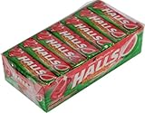 Adams - Halls - Fruit Sensations - Watermelon-Lyptus Candy Drops - 1.20 oz (PACK OF 21) | Fruit Sensations - Bala de Melancia-Lyptus - 34g
