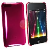 Clear Hot Pink Slim fit Clip-on Case for Apple iPod Touch Gen 2 / 3 + White Rapid Car Charger