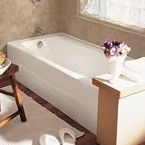 American Standard 2696.202.020 Spectra Left Hand Outlet Bath Tub with Comfortable Lumbar Support, White