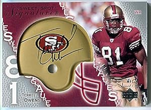 Terrell Owens Signed Mini Helmet - 2003 Sweet Spot Signatures 49ers Rare SP - Autographed NFL Mini Helmets