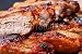 Wallmonkeys Peel and Stick Wall Decals - Grilled Pork Ribs on Wooden Plate - Removable Graphic 