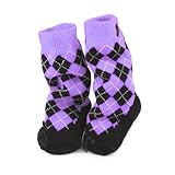 Trumpette Argyle Minnie Socks - Purple, 1-2 Years