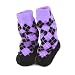 Trumpette Argyle Minnie Socks - Purple, 18-24 Months