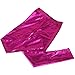 HDE Women Clubwear Shiny Liquid Wet Look Metallic Stretch Leggings - Plus Sizes Available (Hot Pink, Small)