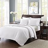 Madison Park Keaton 2 Piece Coverlet Set, Twin/Twin X-Large, White
