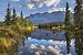 Lake, Reflections of Clouds and Fur-trees and Mountains - 60