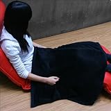 膝掛け ひざ掛け ブランケット 毛布 マイクロファイバー毛布はフワッとやさしい肌触り！毛布の1/4サイズ 着る毛布 ひざかけ ブランケット♪膝掛け（ひざ掛け） ブランケット 毛布 マイクロファイバー 膝掛け毛布【寝具】【毛布】【着る毛布】 (ブラック)
