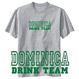 T-Shirt Heather Gray  Drink Team Dominica  Country