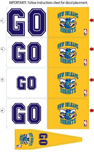 New Orleans Hornets Animated 3-D Auto Spin-Flags