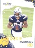 Ryan Mathews RC - San Diego Chargers (RC - Rookie Card) 2010 Score Football Card - NFL Trading Card in Screwdown Case
