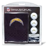 NFL San Diego Chargers Embroidered Golf Towel (3 Golf Balls/12 Tee Gift Set)