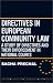 Directives in European Community Law: A Study of Directives and Their Enforcement in National Courts (Oxford European Community Law Library Series)