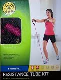"ABC Products" - Pkg of 2 exercising ~ Medium Strength - Resistance Tube Kit (Red Color Tubes - With Storage Bag).