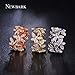 NEWBARK 10 Butterflies 18k Rose Gold-Plated Cubic Zircon Women's Rings Size 6.5