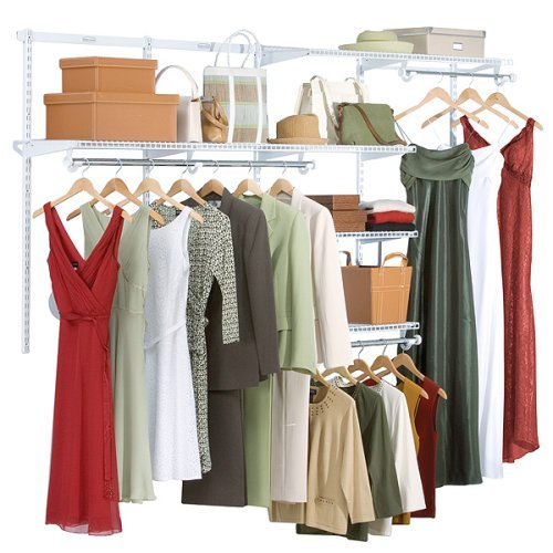 Rubbermaid Configurations 4- to 8-Foot Classic Custom Closet Kit, White, #3G59