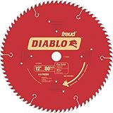 Freud D1280X Diablo 12 inch 80 Tooth ATB Crosscutting Saw Blade with 1 inch Arbor