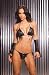 2 piece leather lingerie set (Adult) - lace up bra & G-string