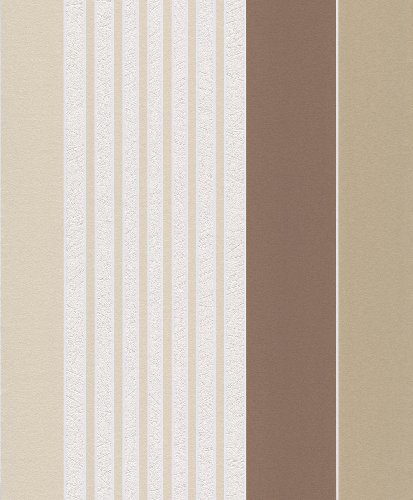 Rasch 746105 Vliestapete, moderne Streifen, beige-braun