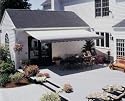 10FT Black Stripe Motorized Awning