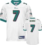 Chad Henne Jersey: Reebok Authentic White #7 Miami Dolphins Jersey - 52