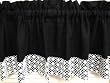Salem Kitchen Curtain Swag Top (pr) : Color - BLACK