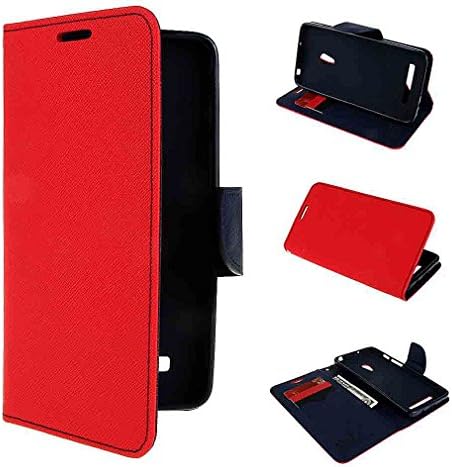 Asus Zenfone 5 Case , Leathlux Dual-Use PU Leather Flip Magnetic Wallet Card Holder Case Cover For Asus Zenfone 5 Red